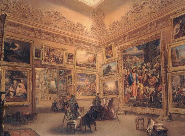 Frederick Mackenzie The National Gallery when at Mr J.J Angerstein's House,Pall Mall oil painting picture